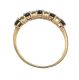 9CT GOLD HALF-ETERNITY RING SET WITH SAPPHIRE AND DIAMOND at Ross's Online Art Auctions