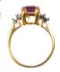GOLD PLATED AMETHYST AND CRYSTAL RING at Ross's Online Art Auctions