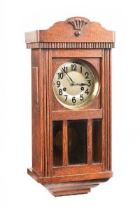 OAK CASED WALL CLOCK at Ross's Online Art Auctions