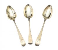 PAIR OF IRISH SILVER SPOONS & ANOTHER at Ross's Online Art Auctions