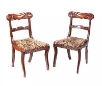 PAIR OF WILLIAM IV MAHOGANY SIDE CHAIRS at Ross's Online Art Auctions