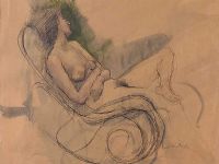RECLINING NUDE by Patrick Hamilton at Ross's Online Art Auctions