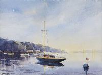 BOATS AT REST by George Lyles at Ross's Online Art Auctions