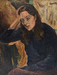 PENSIVE MOMENT by Ronald Ossary Dunlop RA at Ross's Online Art Auctions