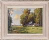 CATTLE GRAZING BY THE COTTAGE by Frank McKelvey RHA RUA at Ross's Online Art Auctions