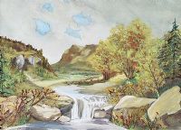RIVER IN THE MOURNES by Irish School at Ross's Online Art Auctions