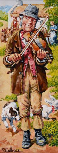 THE GLEN'S FIDDLER by Roy Wallace at Ross's Online Art Auctions