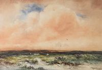 SHEEP GRAZING ON THE MOORS by Wycliffe Egginton RI RCA at Ross's Online Art Auctions