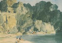 POOL BELOW THE CHATEAU by Sir William Russell Flint RA at Ross's Online Art Auctions