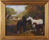 HORSES & CHICKENS by Helen Rowan at Ross's Online Art Auctions
