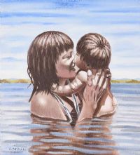 MOTHER & CHILD by James Moynan at Ross's Online Art Auctions