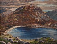 DOAN & LOUGH SHANNAGH, MOURNE MOUNTAINS by Patric Stevenson PPRUA at Ross's Online Art Auctions