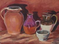STILL LIFE, JUGS by H. Ennis at Ross's Online Art Auctions