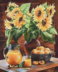 SUNFLOWERS by Maria Gapen at Ross's Online Art Auctions