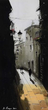 PARIS STREETS by A. Gago at Ross's Online Art Auctions