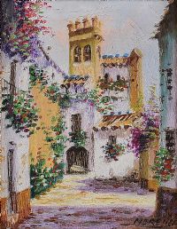 SPANISH STREET by Moreno at Ross's Online Art Auctions