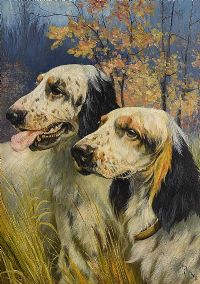 HUNTING DOGS by A. Wardle at Ross's Online Art Auctions