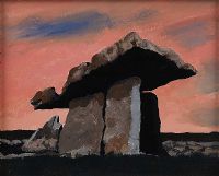 POULNABRONE DOLMEN, COUNTY CLARE by Dennis Kelly at Ross's Online Art Auctions