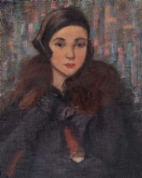 PORTRAIT, THE SOCIETY GIRL CIRCA 1920 by Irish School at Ross's Online Art Auctions