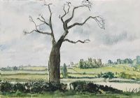 TREE IN A LANDSCAPE by Rowland Davidson at Ross's Online Art Auctions