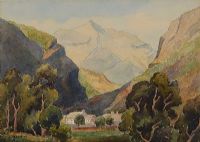 COTTAGE IN THE MOUNTAINS by Edith C. Sproule at Ross's Online Art Auctions