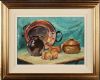 STILL LIFE, ONIONS & POTS by Eleanor Harbinson at Ross's Online Art Auctions