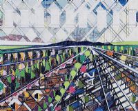 THE ROAD TO NEWCASTLE FROM THE BUS by Louise Kennedy at Ross's Online Art Auctions