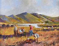 TEA BREAK, THE CAHA MOUNTAINS, WEST CORK by Graham Elliott at Ross's Online Art Auctions