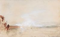 SEA STRIKING ROCKS & CORSICA by Edwin Hayes RHA RI ROI at Ross's Online Art Auctions