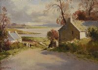 FARMSTEAD AT DUNDRUM, COUNTY DONEGAL by Maurice Canning Wilks ARHA RUA at Ross's Online Art Auctions