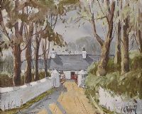 LANE TO THE OLD COTTAGE by George Bennett at Ross's Online Art Auctions