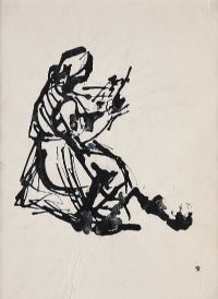 ARTIST SKETCHING by Colin Middleton RHA RUA at Ross's Online Art Auctions