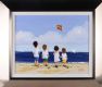 FOUR BOYS FLYING A KITE by Michelle Carlin at Ross's Online Art Auctions
