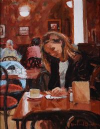 BEWLEY'S CAFE, by Rowland Davidson at Ross's Online Art Auctions