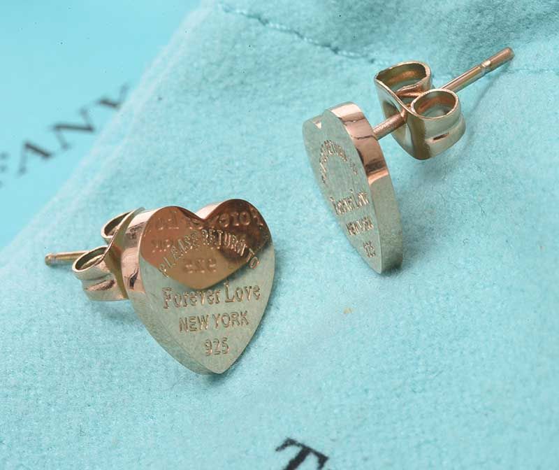 Tiffany & Co.Return to Tiffany Mini Heart Tag Stud Earrings Silver 925  | eBay