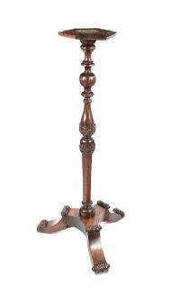 WILLIAM IV MAHOGANY PLANT TORCHERE at Ross's Online Art Auctions