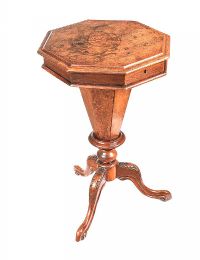 VICTORIAN WALNUT PEDESTAL JEWELLERY TABLE at Ross's Online Art Auctions