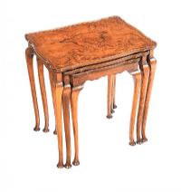 WALNUT NEST OF TABLES at Ross's Online Art Auctions