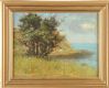 TREE BY THE SHORE by Alfred Rigg at Ross's Online Art Auctions