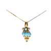 18CT GOLD TURQUOISE PENDANT at Ross's Online Art Auctions