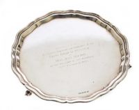SILVER SALVER at Ross's Online Art Auctions