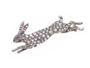 SILVER ON GOLD DIAMOND & RUBY HARE BROOCH at Ross's Online Art Auctions