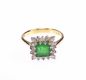 EMERALD & DIAMOND CLUSTER RING at Ross's Online Art Auctions