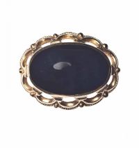 GOLD & ONYX BROOCH at Ross's Online Art Auctions