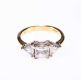 GOLD & DIAMOND THREE STONE RING at Ross's Online Art Auctions