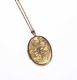 ENGRAVED OVAL LOCKET ON CHAIN at Ross's Online Art Auctions