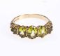 GOLD & PERIDOT FIVE STONE RING at Ross's Online Art Auctions