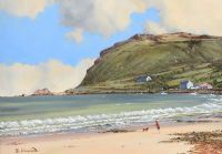 BALLYGALLY BAY, COUNTY ANTRIM by David Overend at Ross's Online Art Auctions