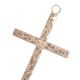 9 CT GOLD ENGRAVED CROSS ON A FINE 9 CT GOLD CHAIN at Ross's Online Art Auctions