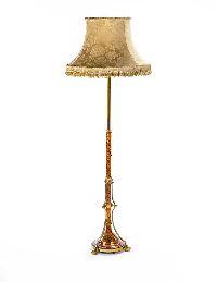 PORCELAIN AND BRASS STANDARD LAMP at Ross's Online Art Auctions